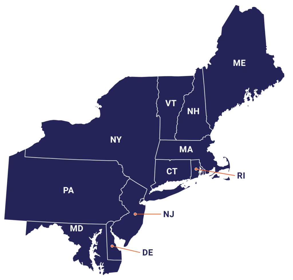 Map of the EMS Northeast Region